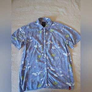 Studio Ghibli Light Purple Graphic Button Down Shirt